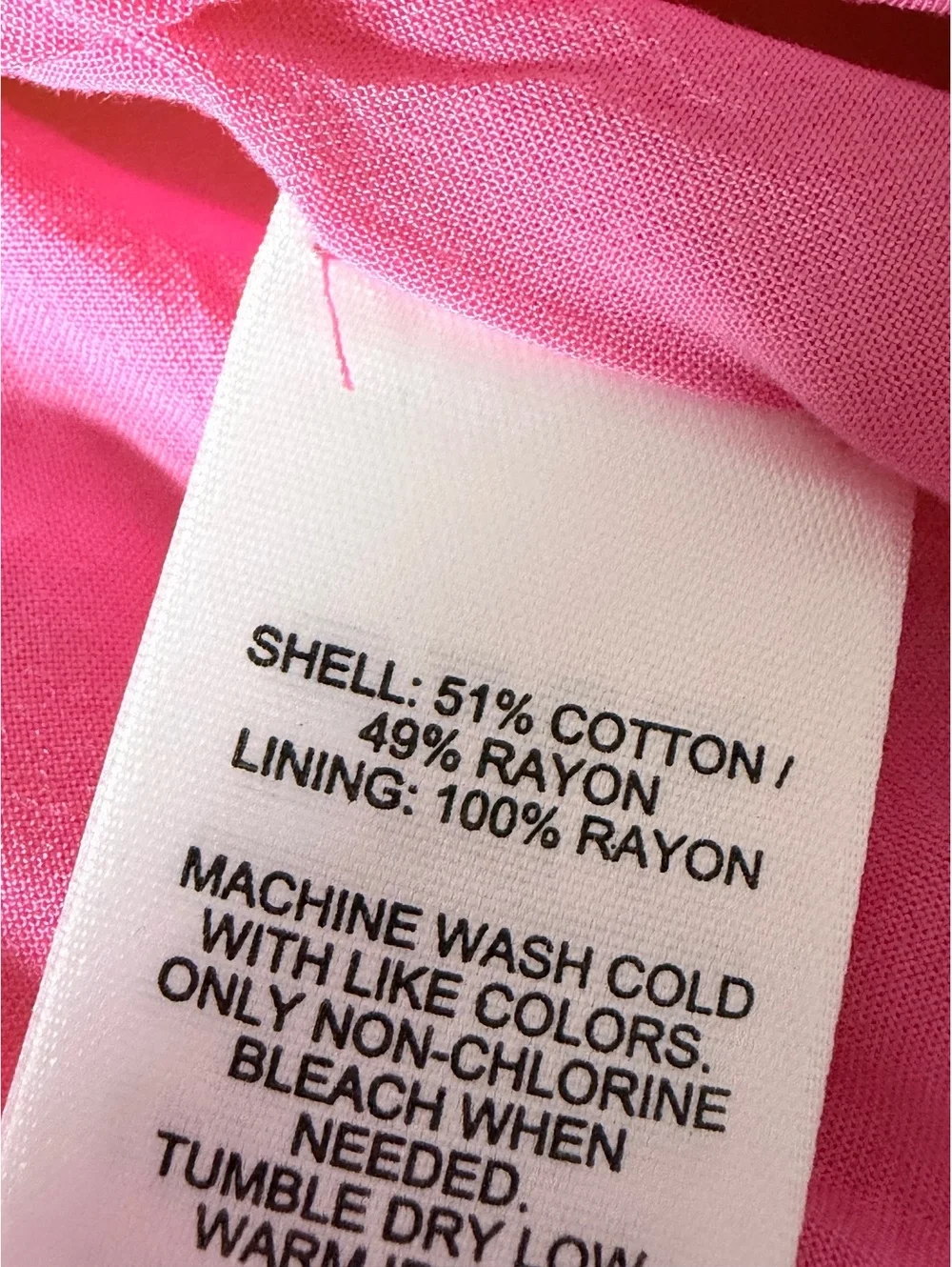 Vineyard Vines Women's 3X Pink Floral Long Sleeve Dress Cotton Rayon Blend